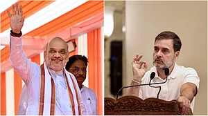 PTI : L: Home Minister Amit Shah | R: Congress Leader Rahul Gandhi |